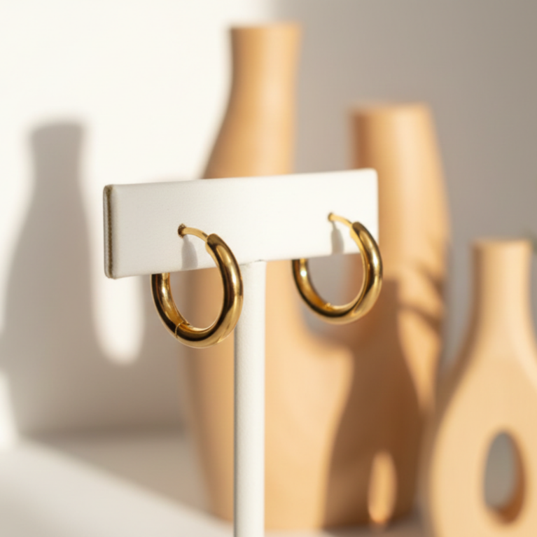 Classic Minimalist Huggie Hoops