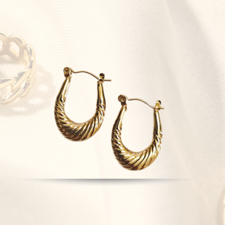 Timeless Textured Gold Earrings