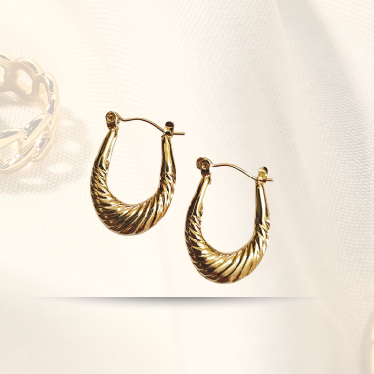 Timeless Textured Gold Earrings