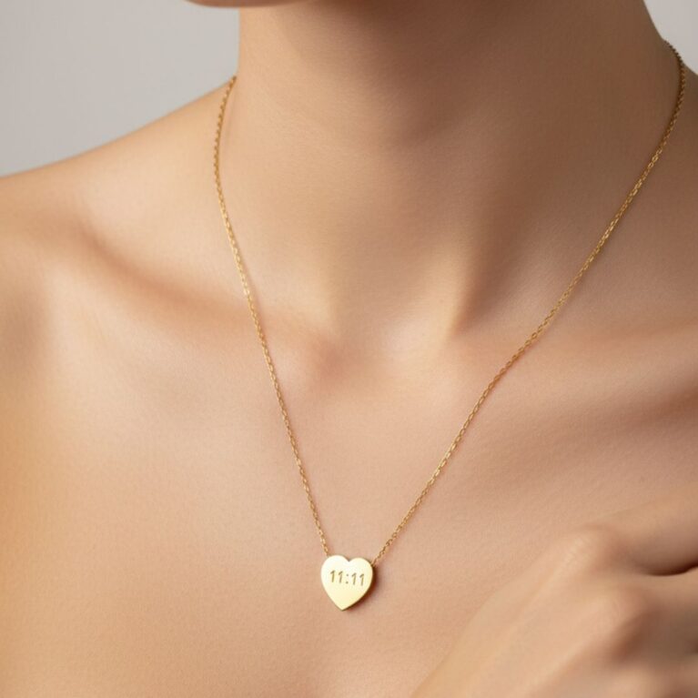 11:11 Wish Heart Pendant