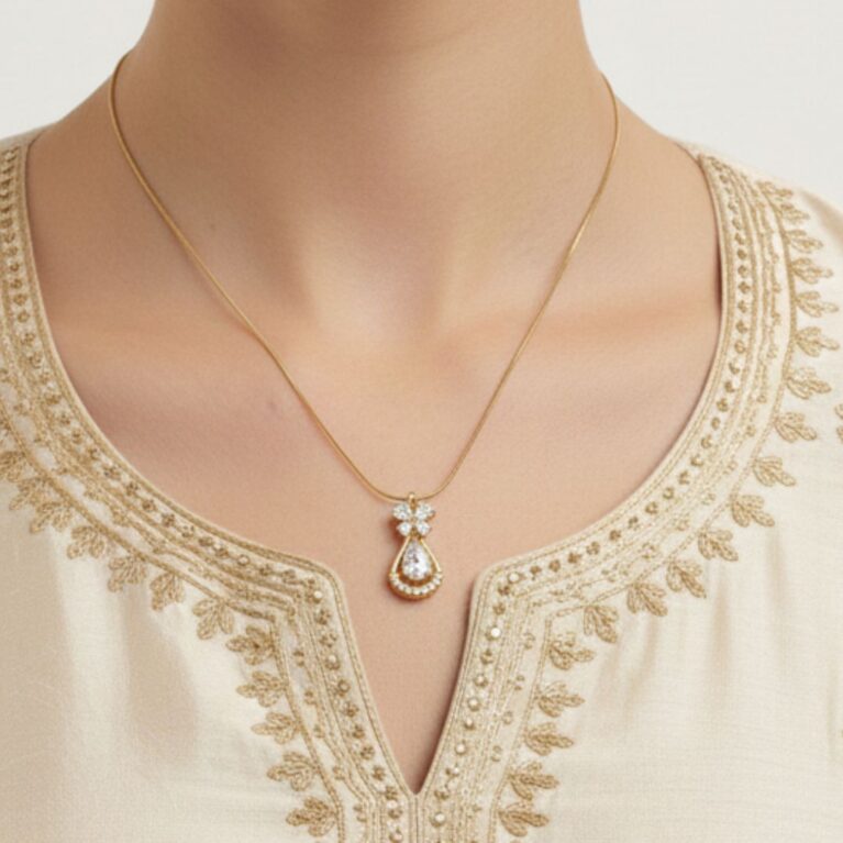 Blossom Drop Crystal Pendant