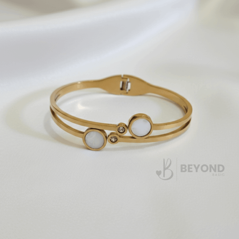 Gold Inlay Cuff Bracelet