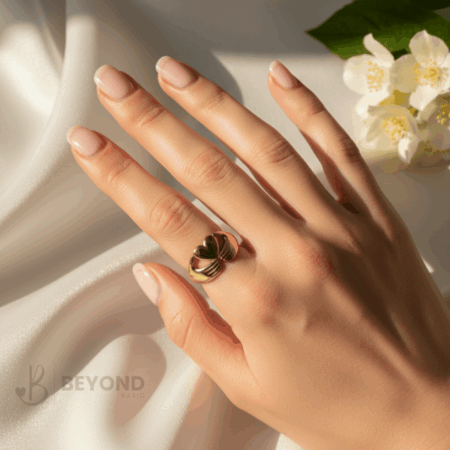 Open Heart Gold Ring