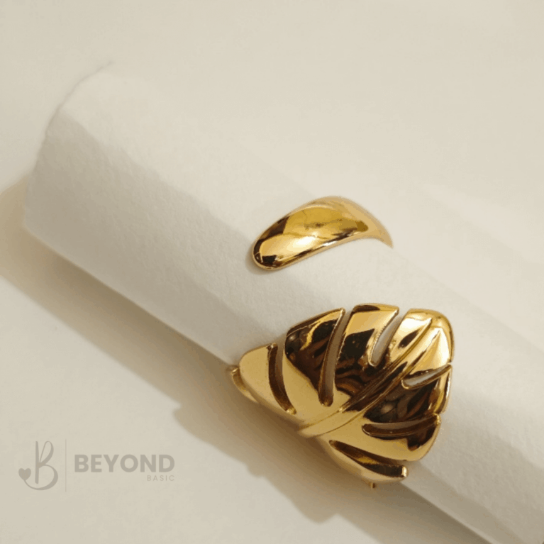 Gold-Tone Abstract Statement Ring