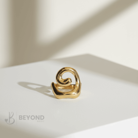 Swirl Gold Statement Ring