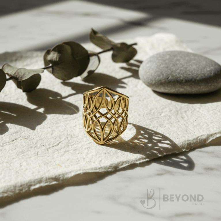 Cutwork Gold Ring