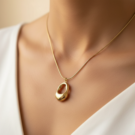 Molten Heart Pendant Necklace