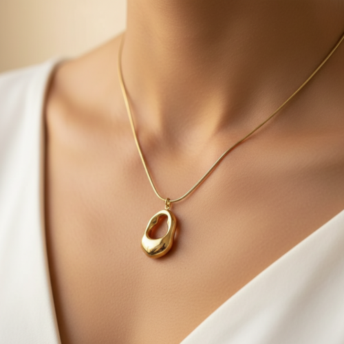 Molten Heart Pendant Necklace